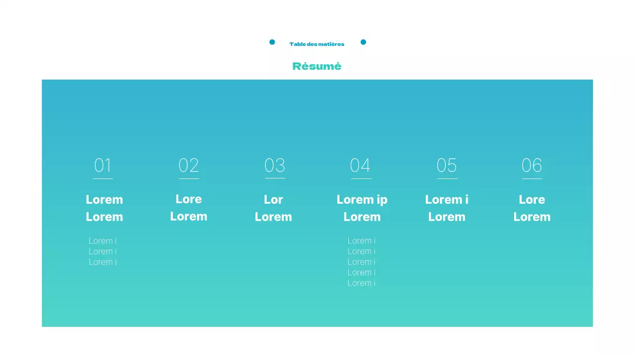 Une présentation d'entreprise simple en bleu et menthe