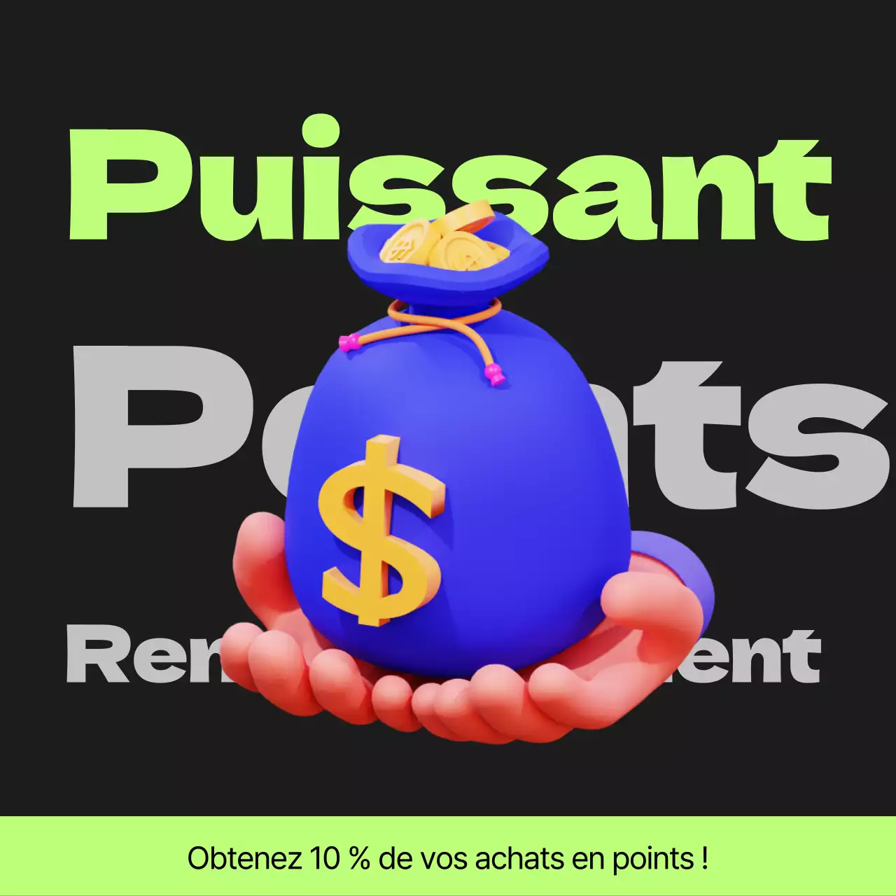 Poste de paiement des points Cyberpunk en noir et vert lime