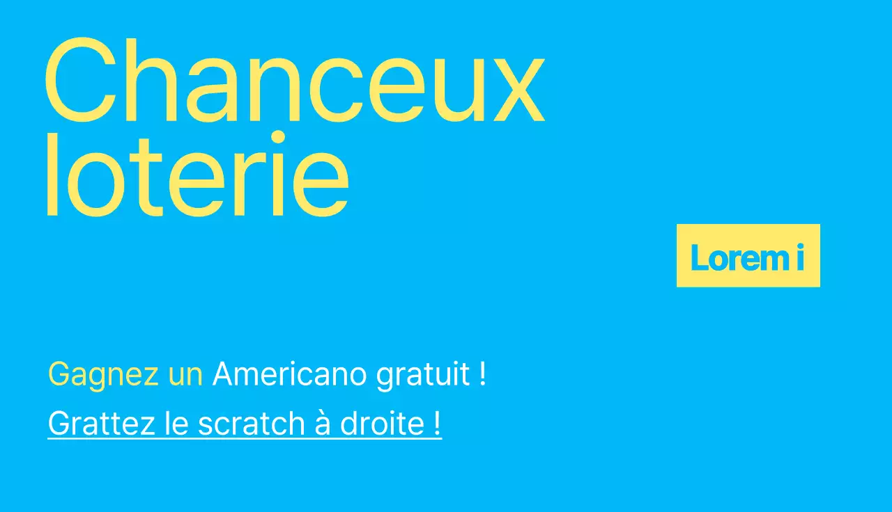 Un événement chanceux avec un schéma de couleurs complémentaires jaune-bleu