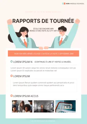 Rapports d'excursion tendance en menthe et orange