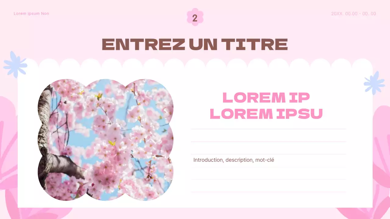Un agenda floral printanier avec des touches de rose et de bleu clair