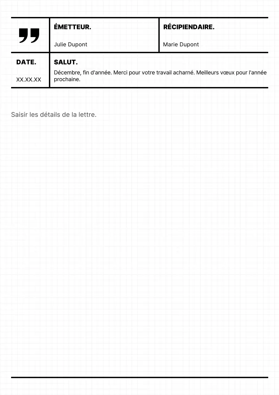 Guide de la papeterie simple en blanc et noir