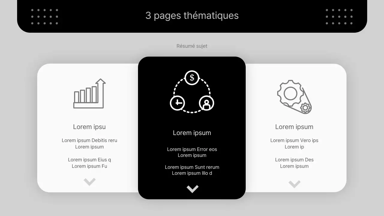 Une proposition commerciale moderne en noir et blanc