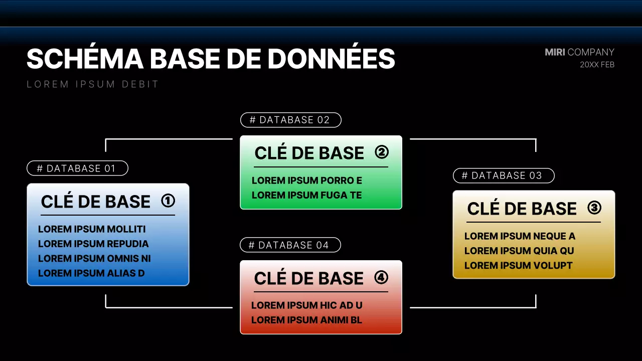 Rapports de diagrammes de développement modernes en noir et bleu