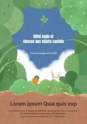 Couverture de livre d'images vintage en vert et bleu clair