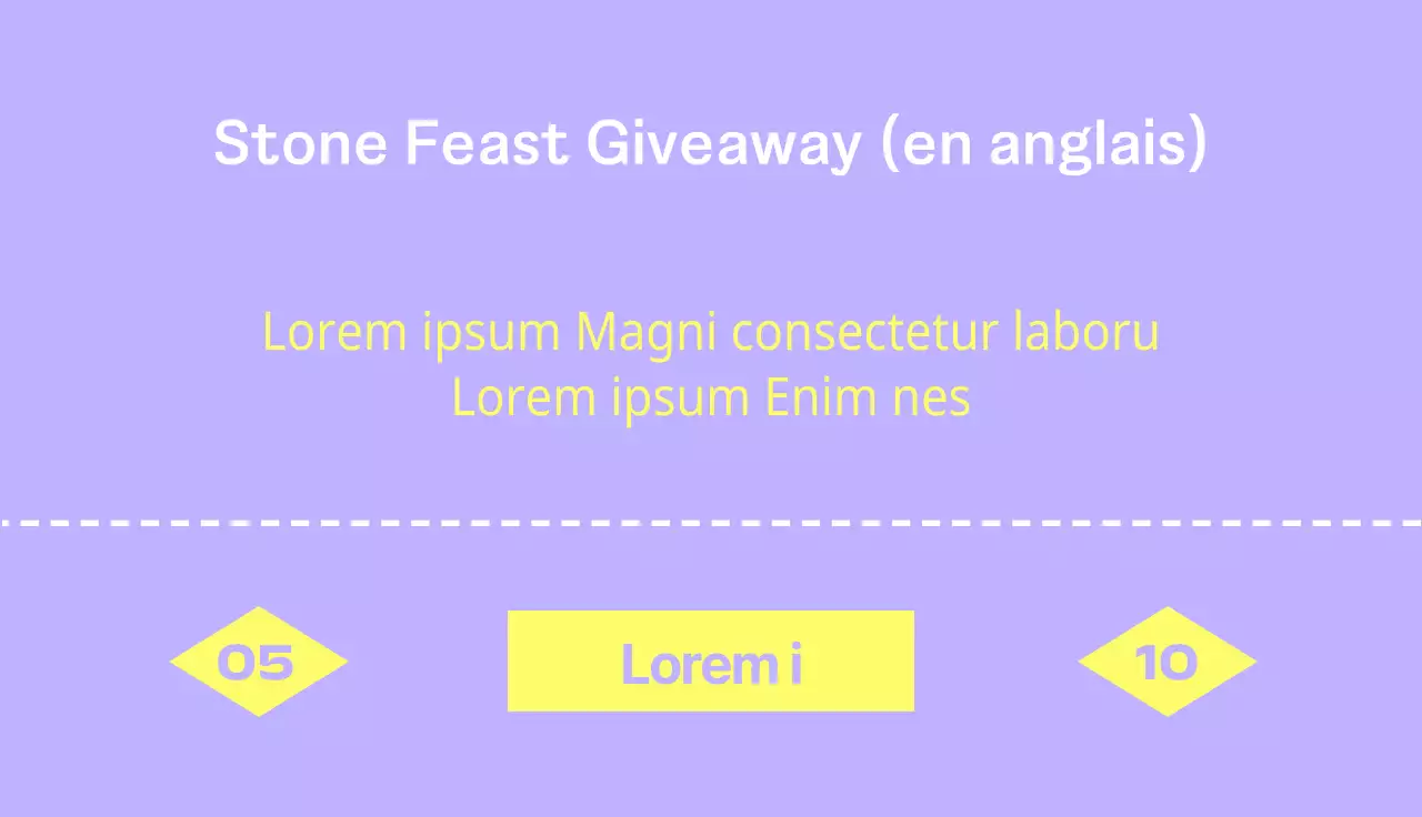 Un événement de baby shower violet et jaune, de type "clean ticket".