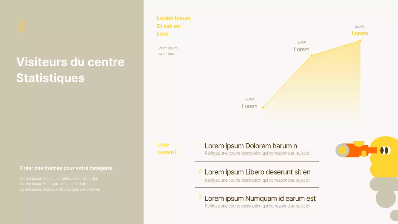 Un simple rapport de performance de fin d'année en jaune et beige