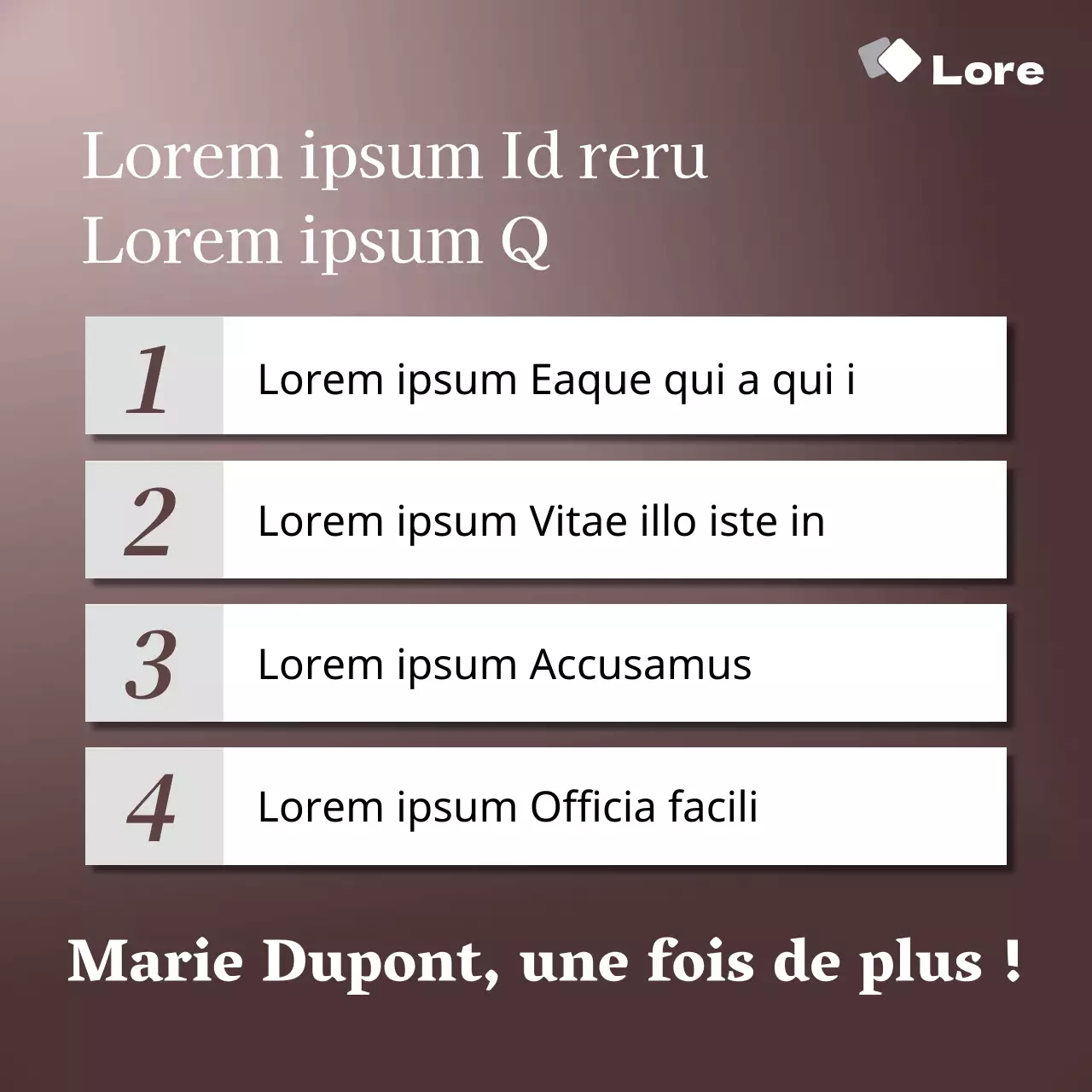 Promouvoir les candidats aux élections en brun et simple