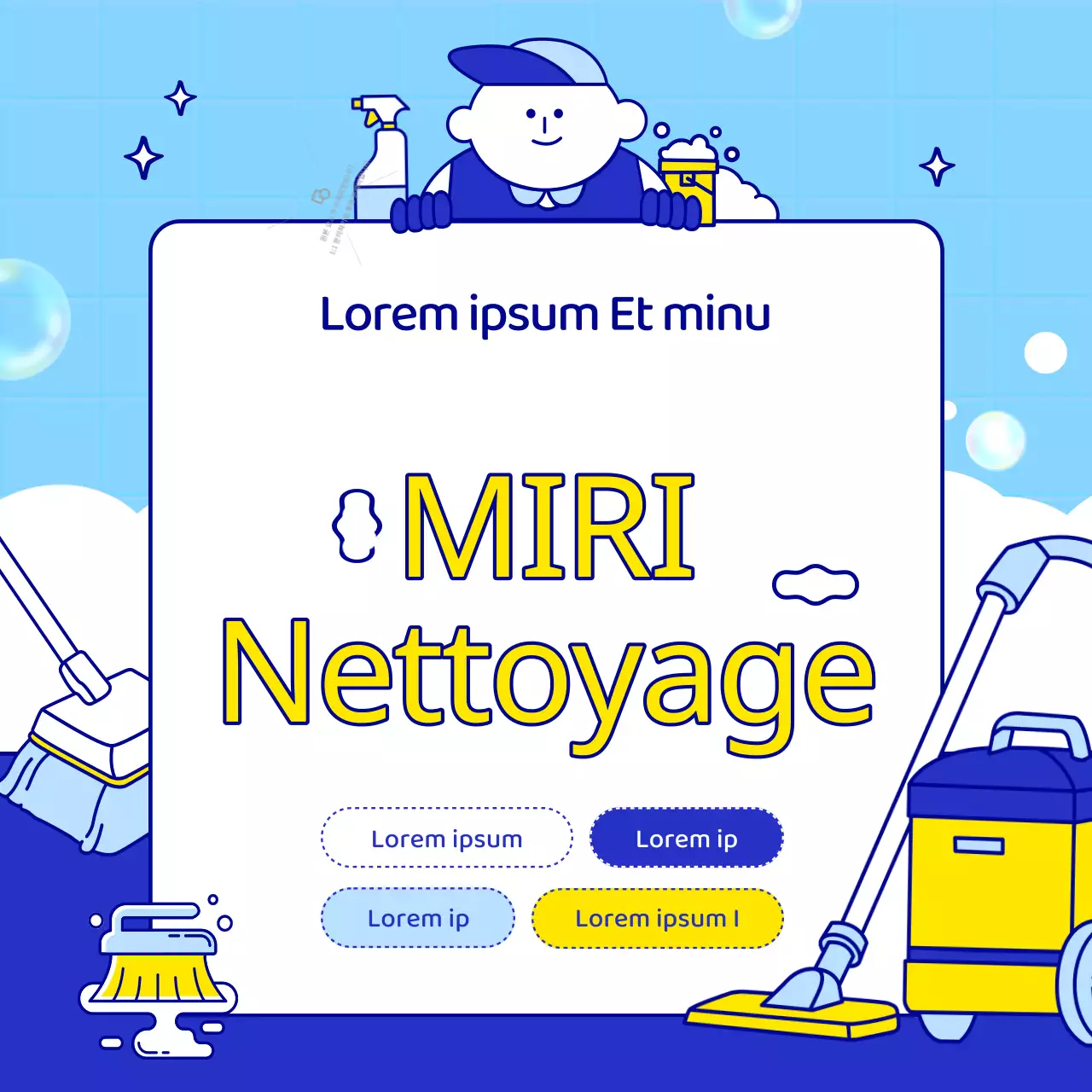 Blue's Simple Move-In Move-Out Cleaning Faites la promotion de votre entreprise de nettoyage à domicile