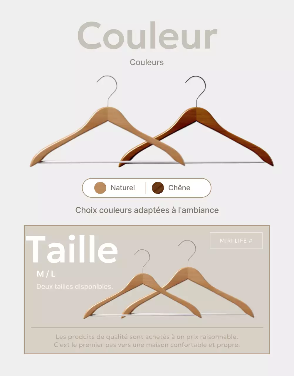 Promouvoir les cintres simples en ivoire