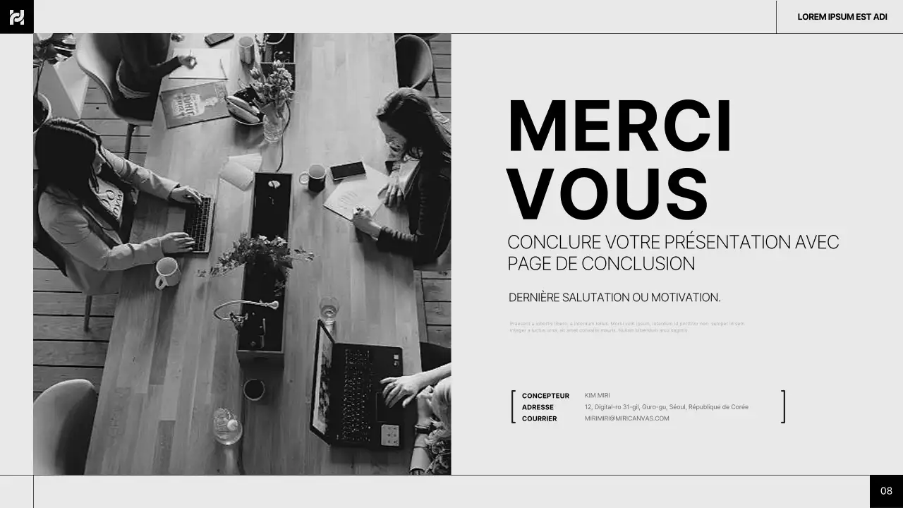 Simple, gris et noir, rapport de mise en page commun