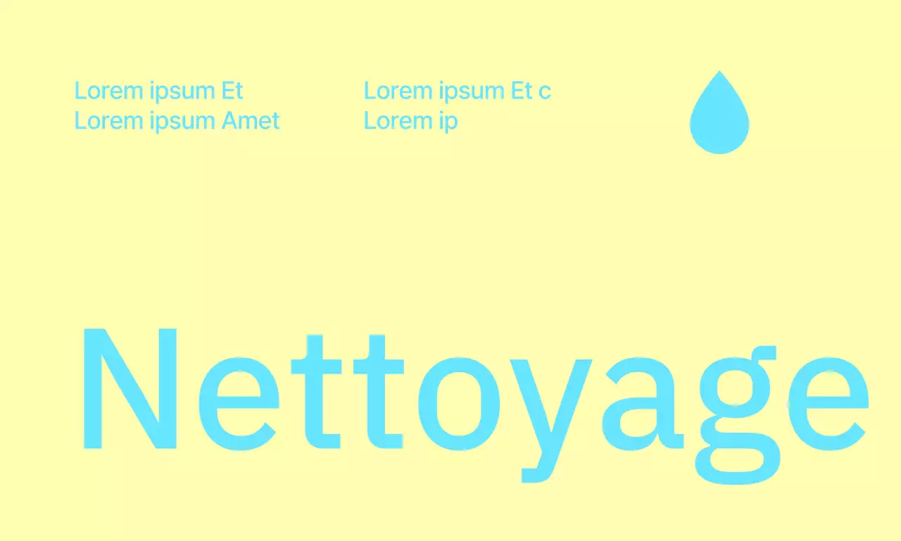 Conception claire et nette avec un grand titre en bas de page