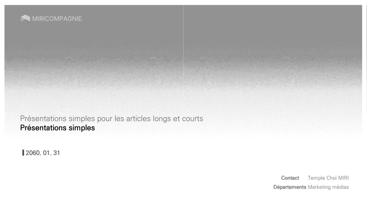 Présentation simple des variations de la mise en page en noir et blanc