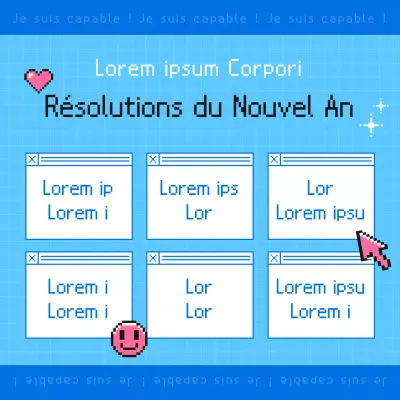 Une liste de choses à faire pour le Nouvel An en bleu et bleu clair