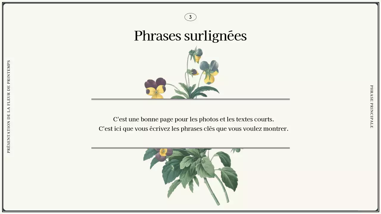 Fleurs printanières vintage dans une proposition de design ivoire