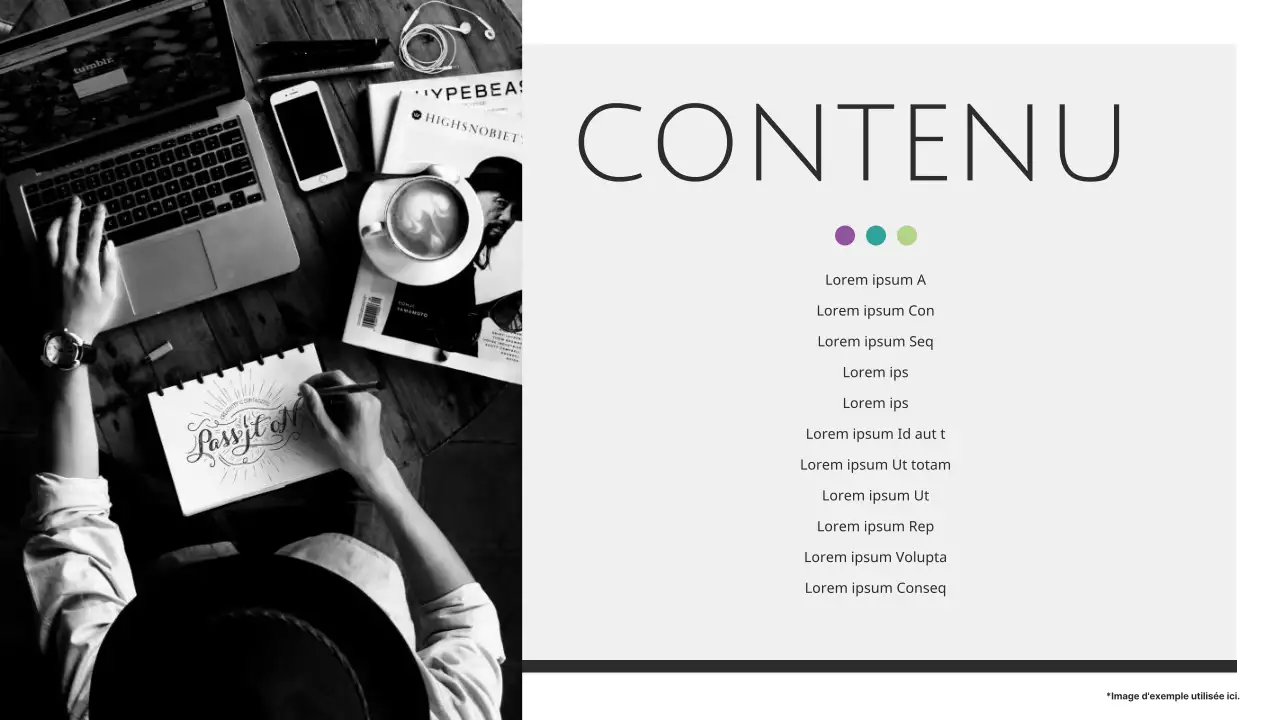 Matériaux élégants pour les rapports d'activité en noir et blanc