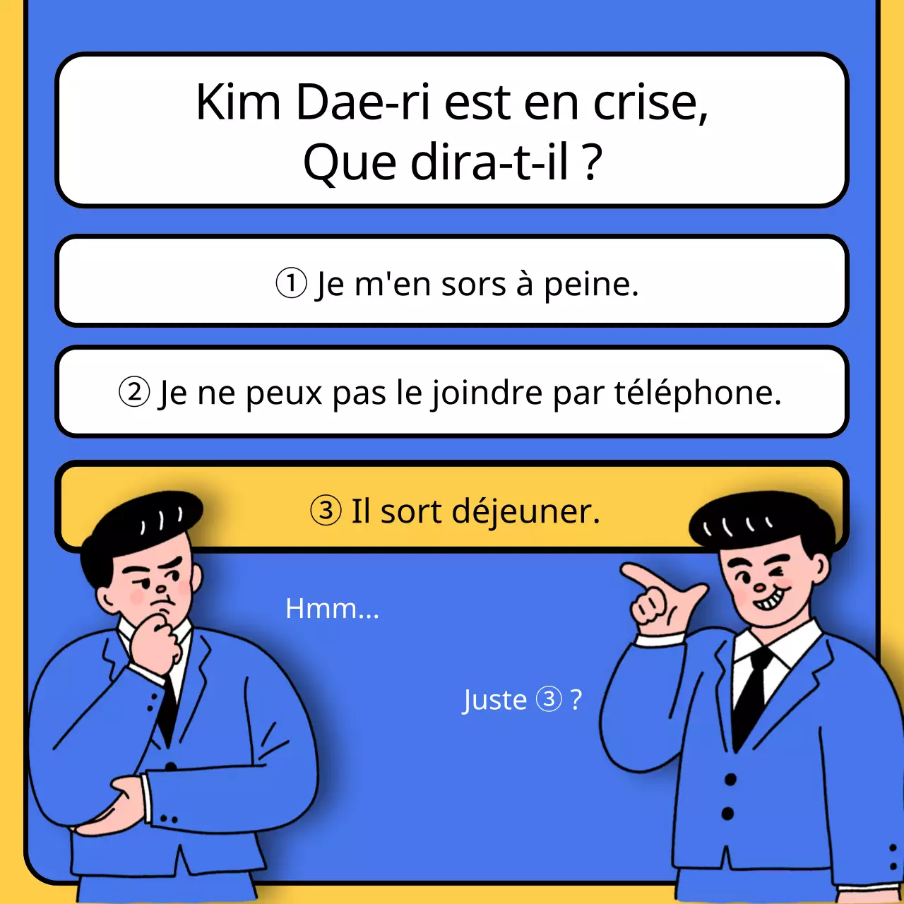 Promouvoir une école d'anglais kitsch en bleu et jaune