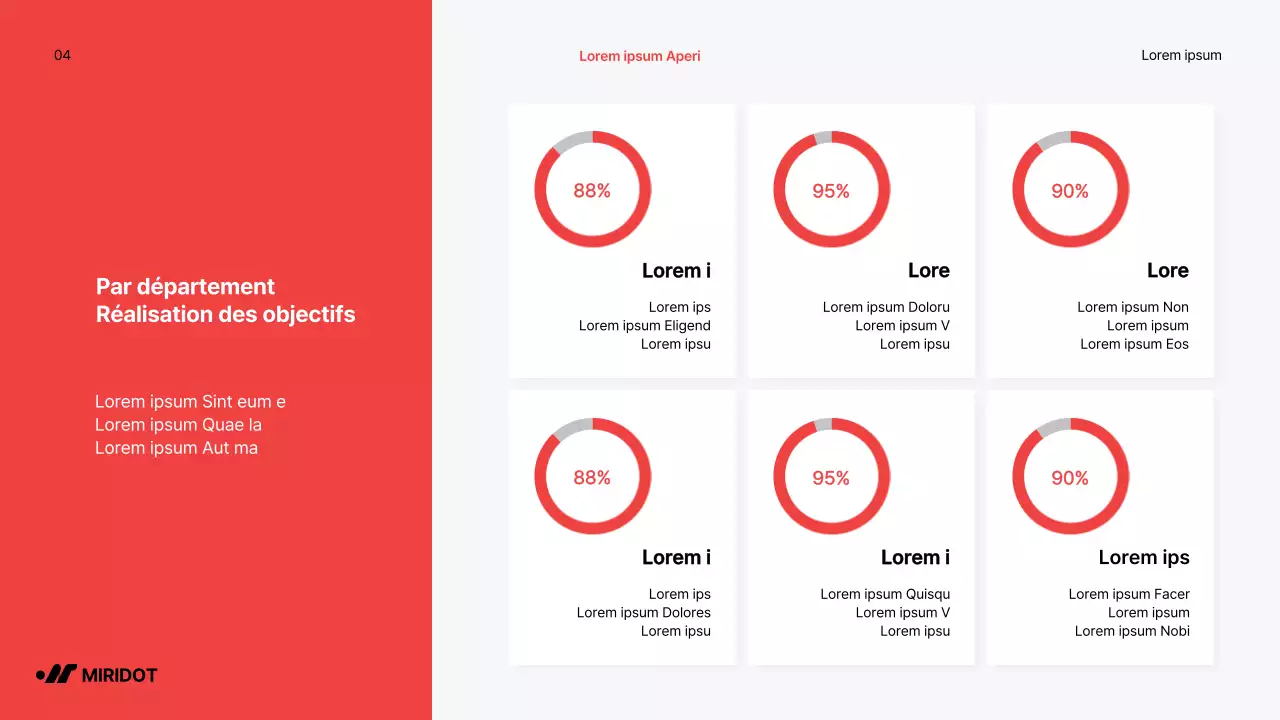 Rapport de performance de fin d'année simple avec des accents rouges