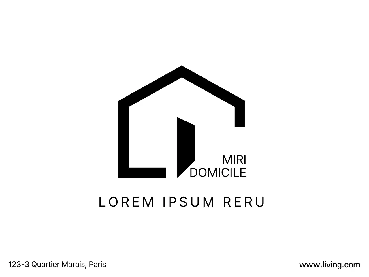 Concept de logo pour une maison intérieure en forme de maison