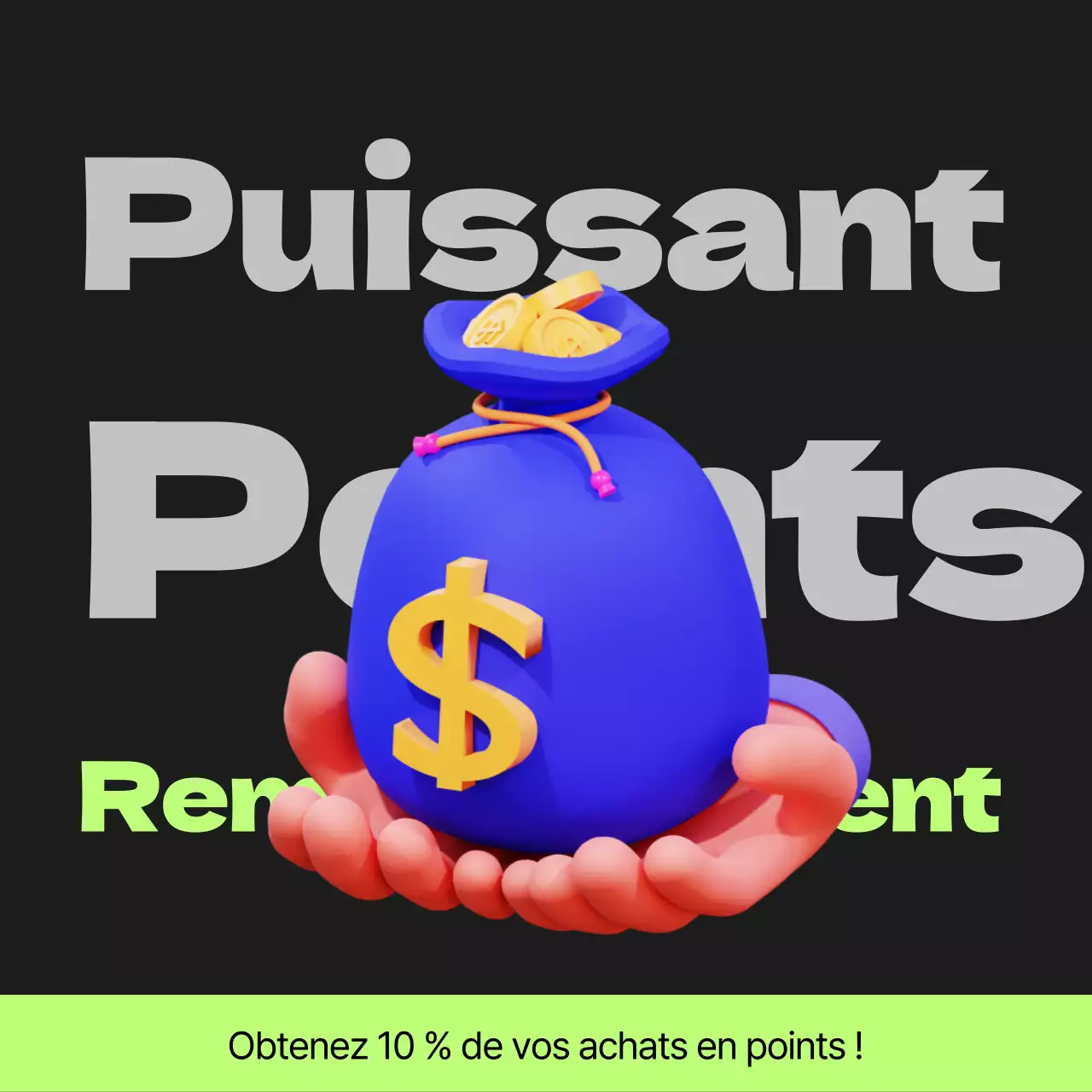 Poste de paiement des points Cyberpunk en noir et vert lime