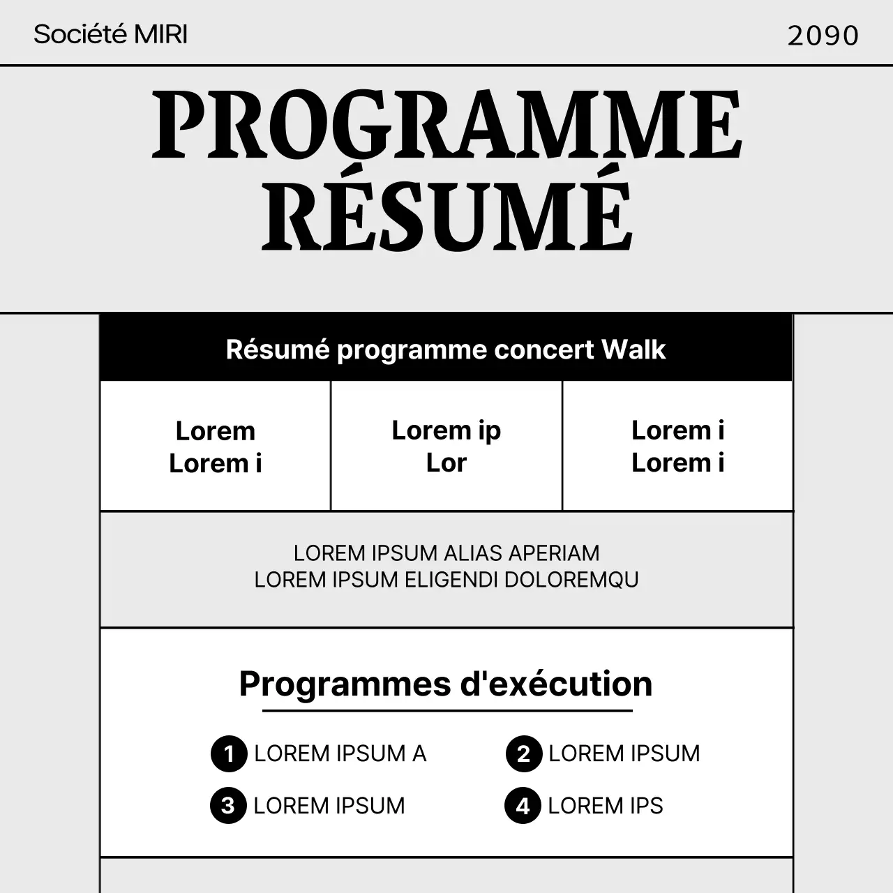 Promouvoir un simple concert de marche en jaune et noir