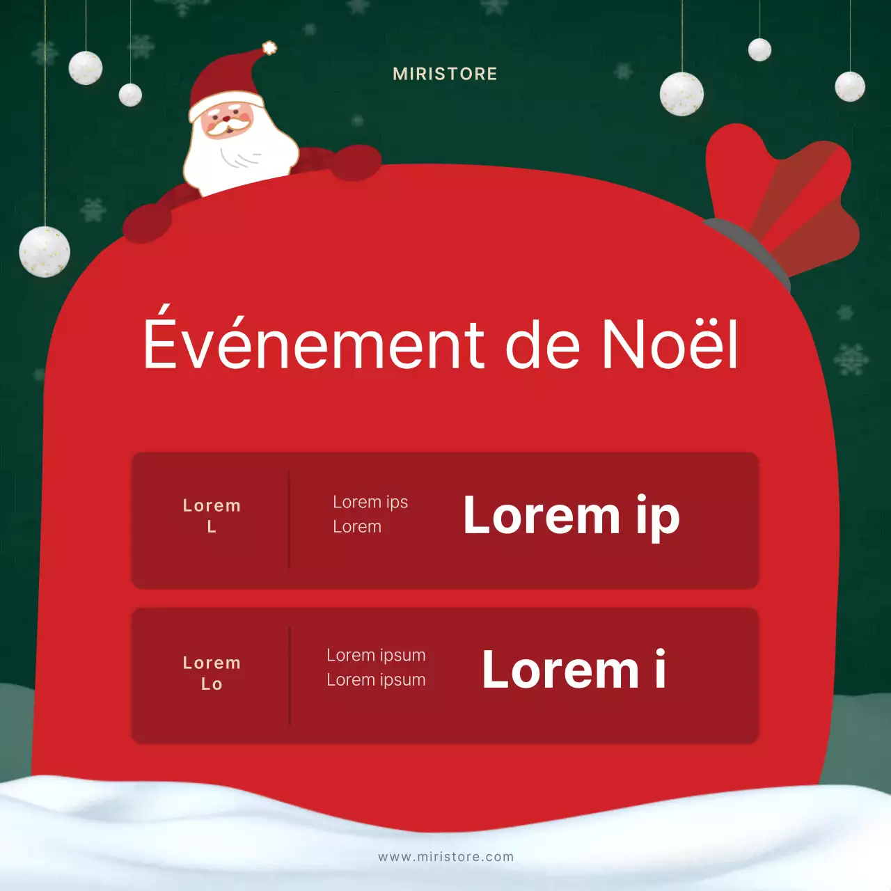 Un briefing marketing de Noël rouge et vert