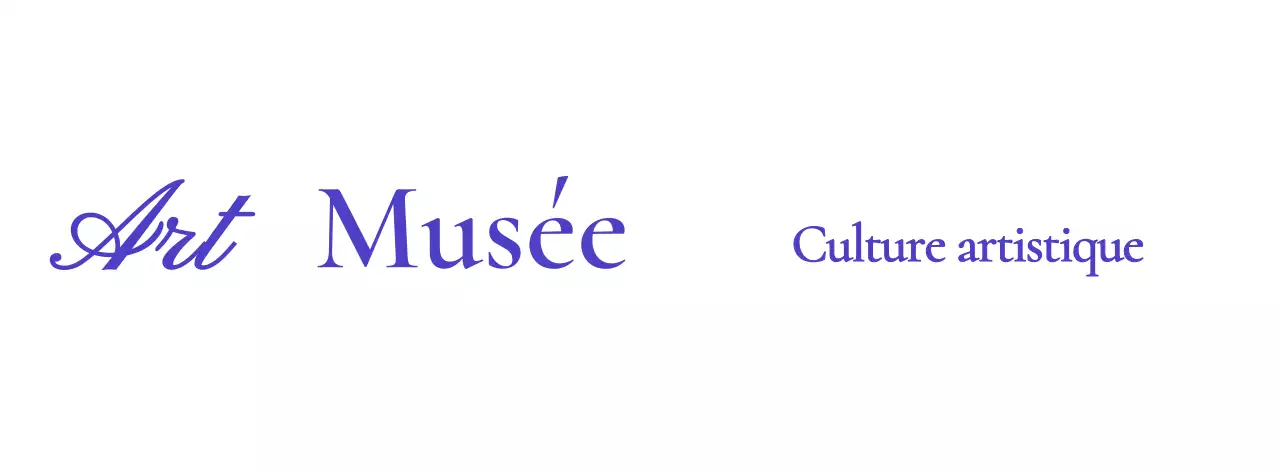 Logo de musée avec un concept cursif de classe