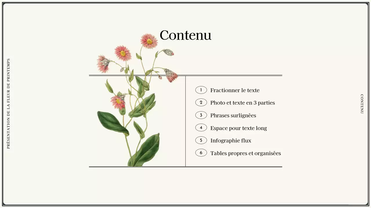 Fleurs printanières vintage dans une proposition de design ivoire