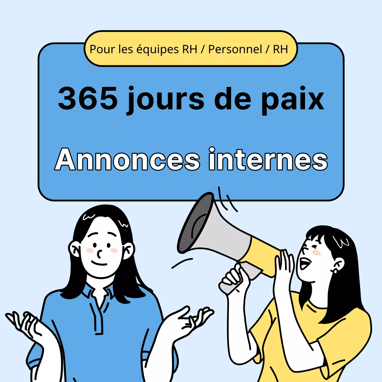 Une simple annonce commerciale en jaune et bleu clair