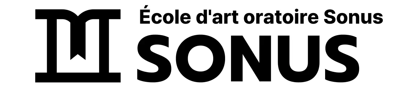 Conception d'une école de rhétorique avec une icône représentant un podium