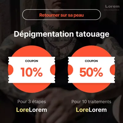 Promouvoir les procédures de détatouage à la mode avec des accents orange