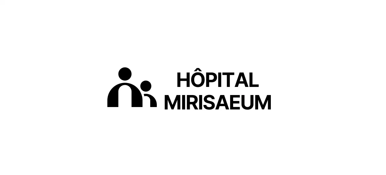 Logo simple et illustré d'un hôpital
