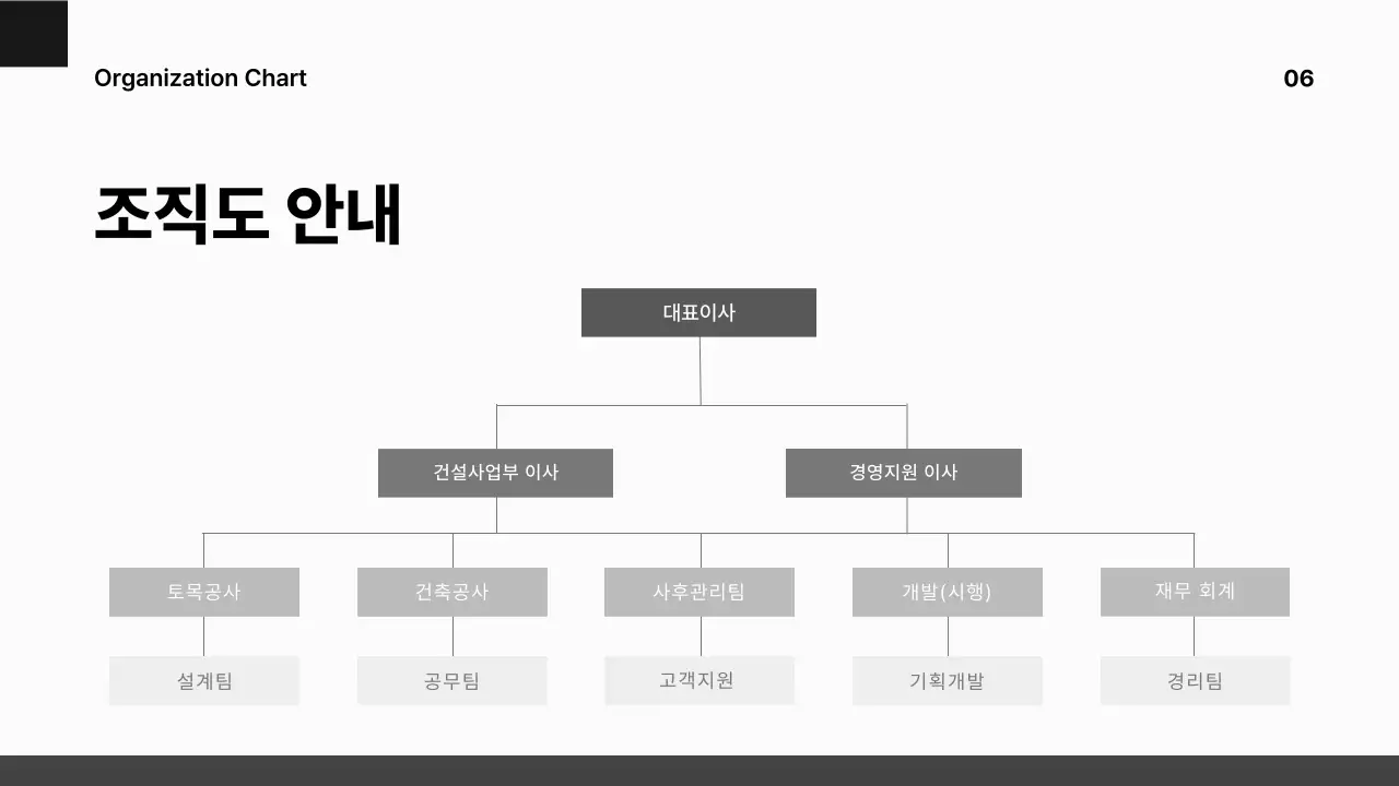 흑백의 심플한 기업 제안서