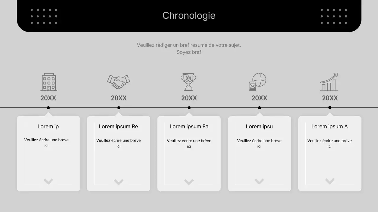 Une proposition commerciale moderne en noir et blanc