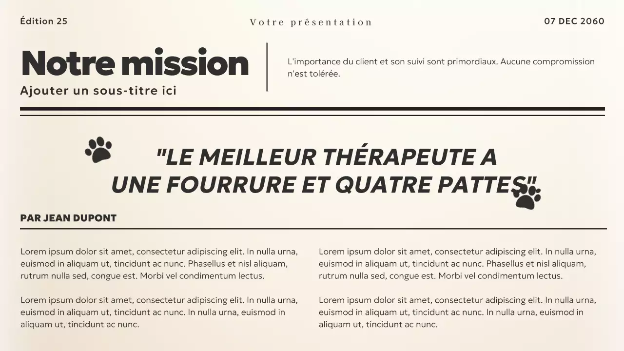 Thème d'actualité vintage noir et beige Business Material