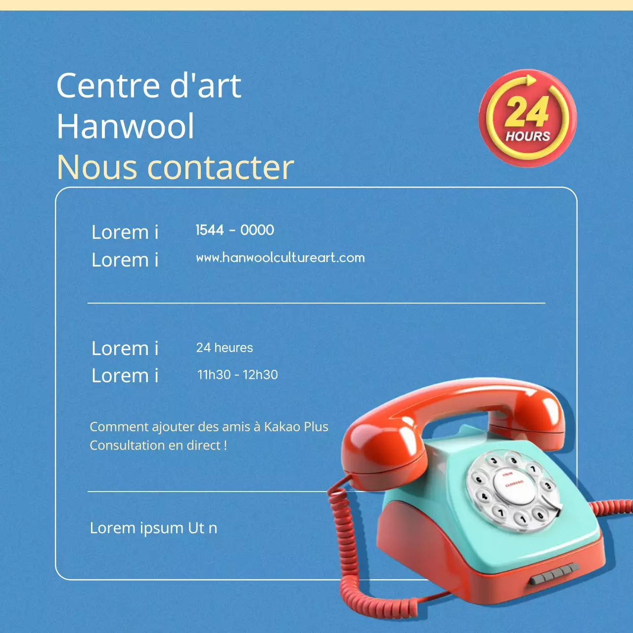 Messages d'intérêt public vintage bleu et ivoire