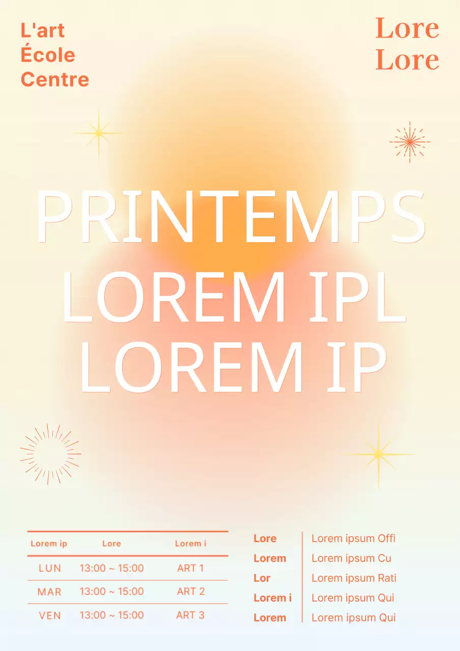 Le centre orange et minimaliste lance une campagne d'adhésion pour le trimestre de printemps