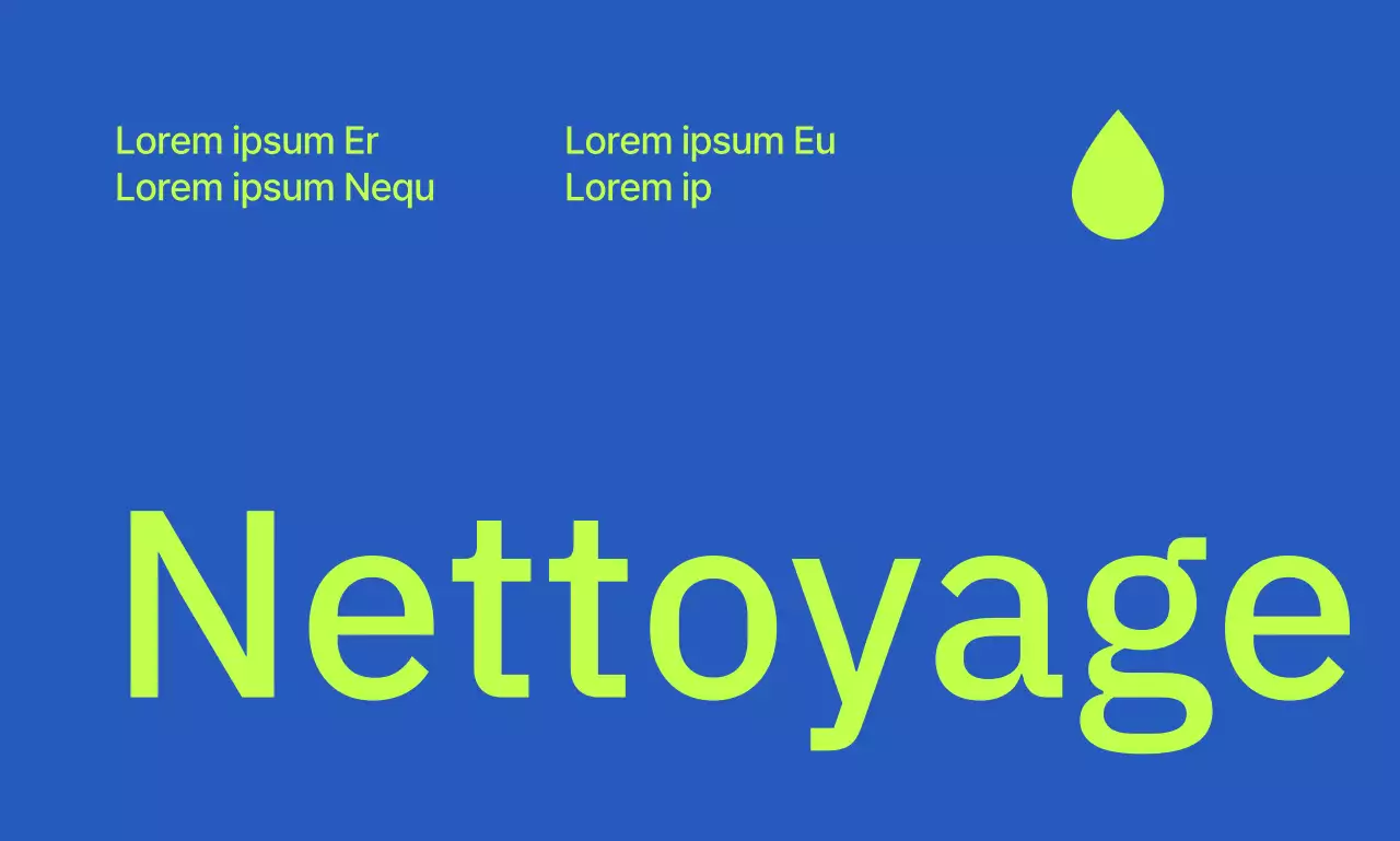 Conception claire et nette avec un grand titre en bas de page