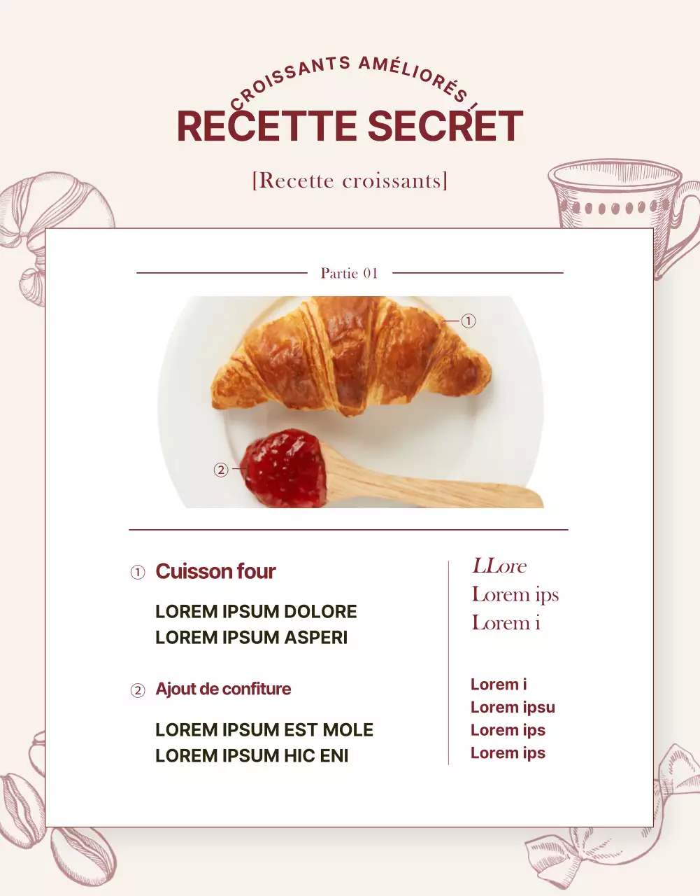 Promouvoir un événement de boulangerie moderne en noir et beige