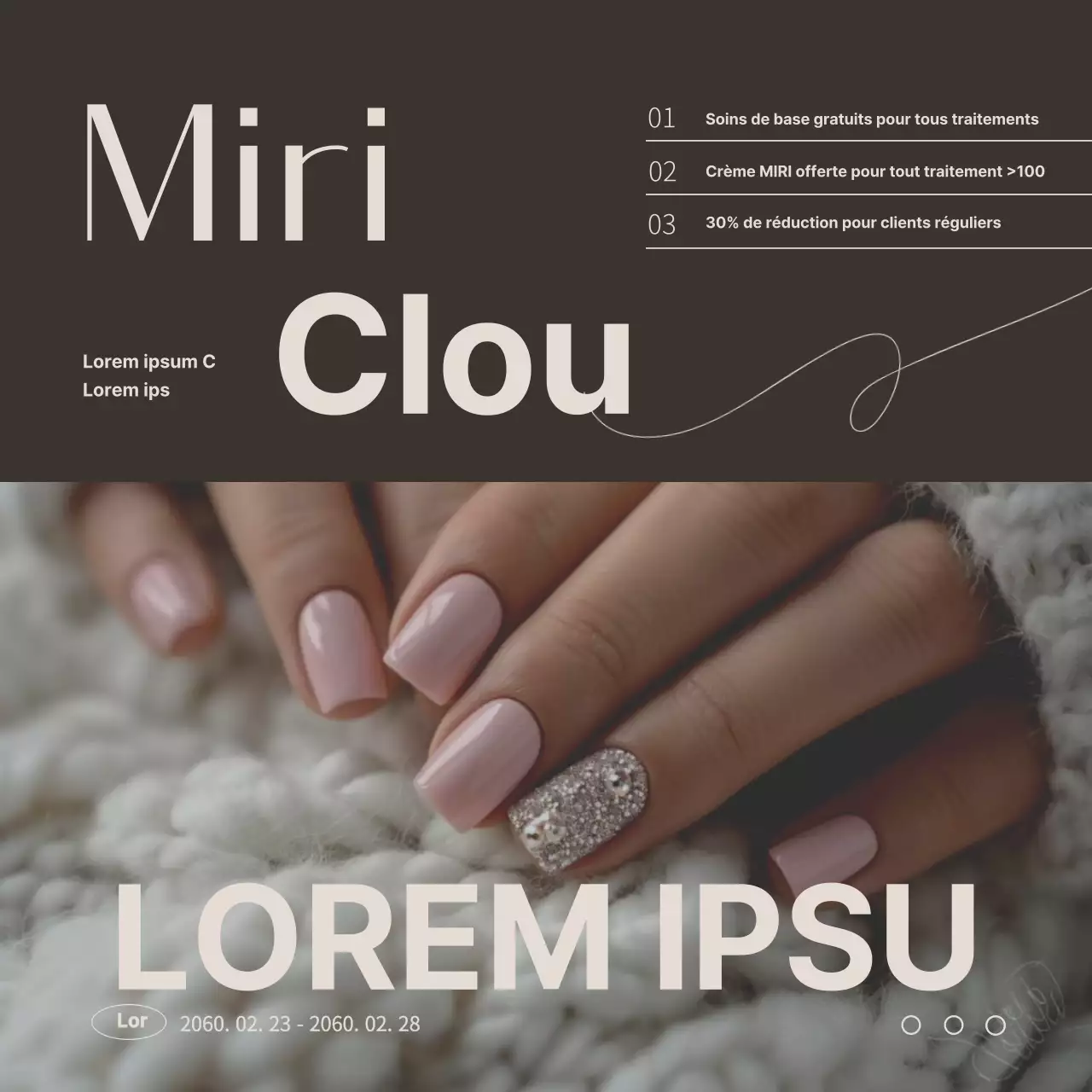 A propos de l'ouverture d'un salon de manucure simple en marron et ivoire