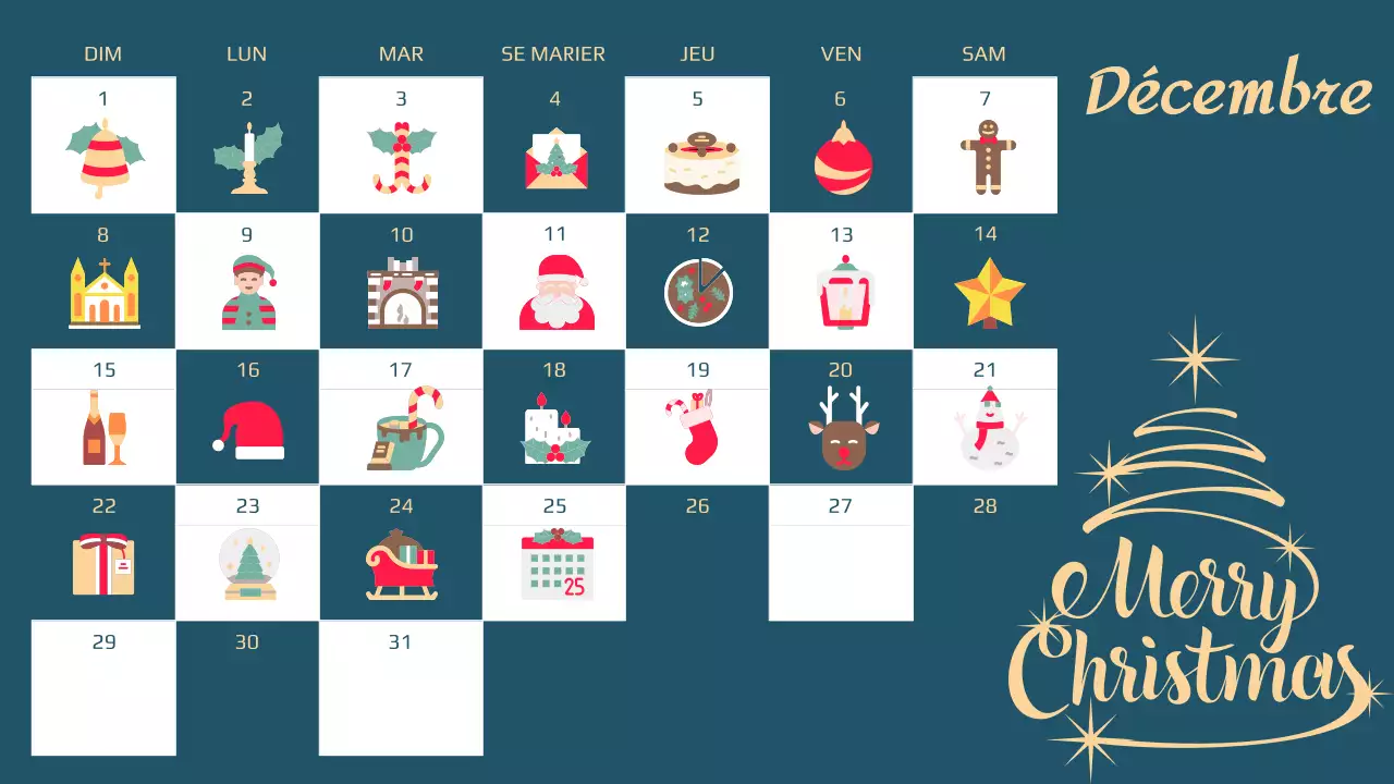 Un arc-en-ciel de calendriers tendance