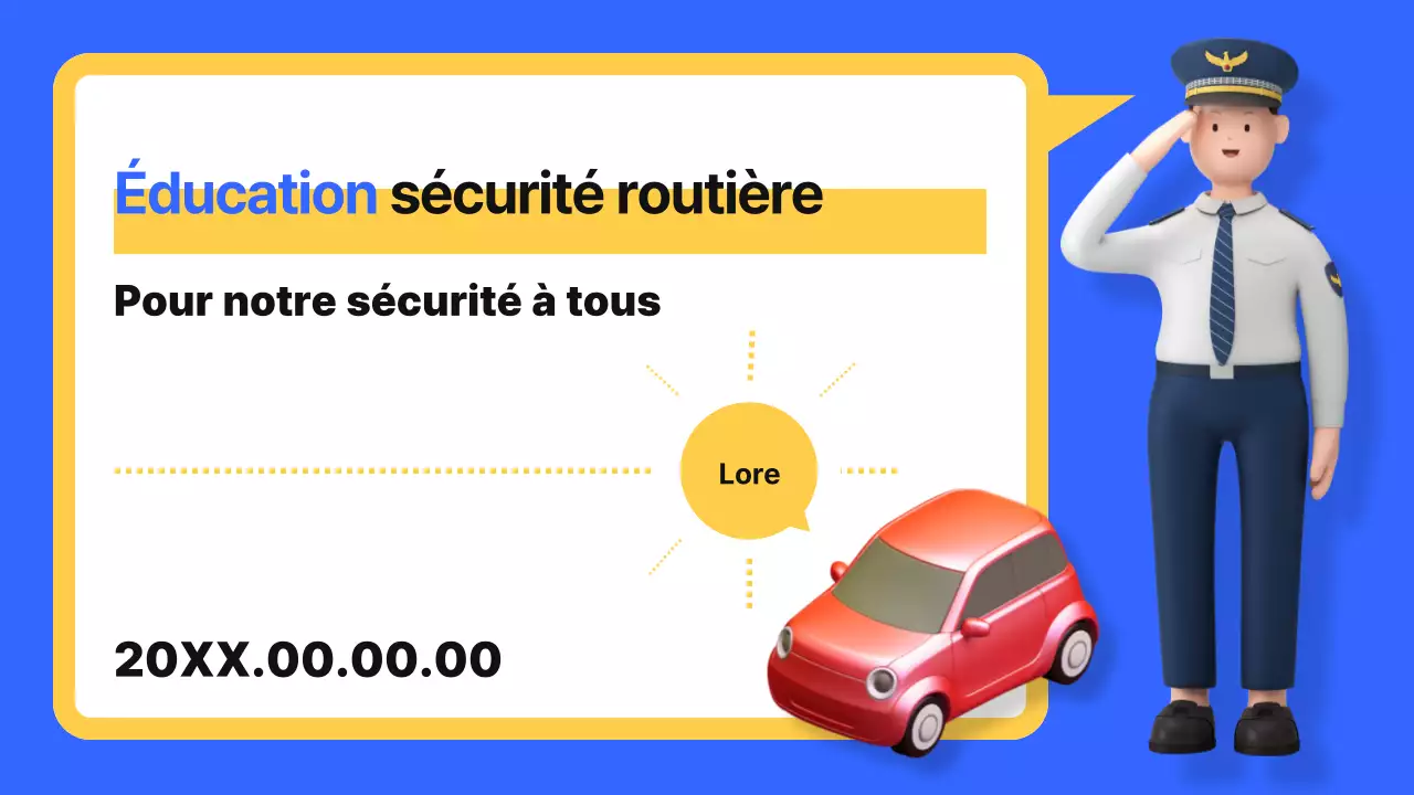L'éducation à la sécurité routière en bleu