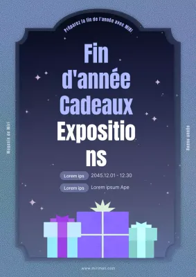 Promouvoir un cadeau de vacances luxueux en mauve