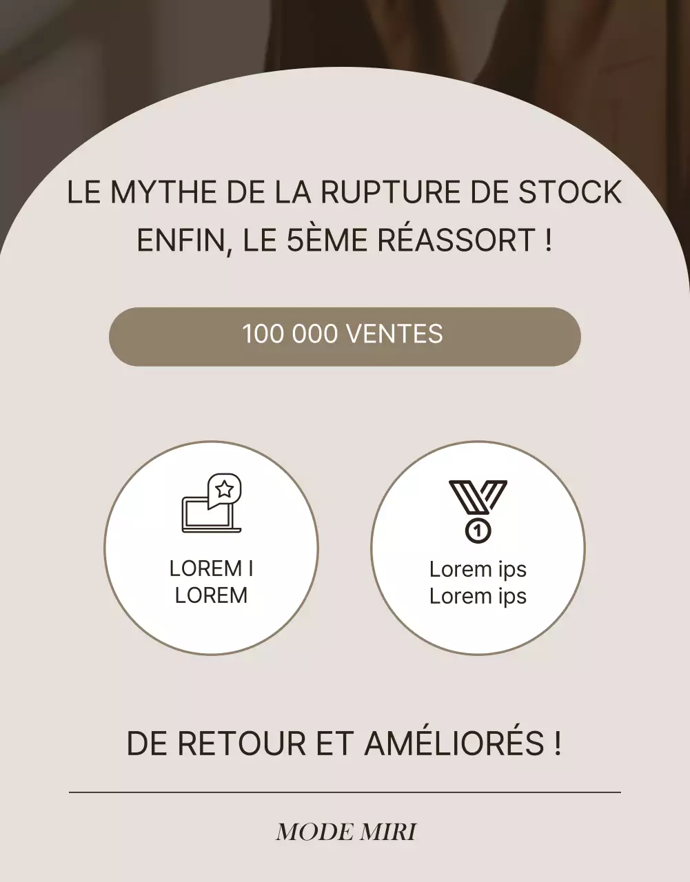 Promouvoir la mode moderne en beige et marron