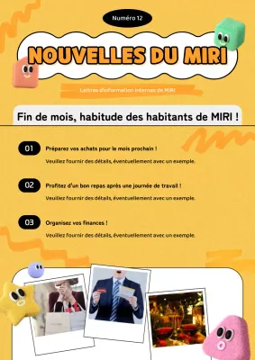 La lettre d'information jaune et noire de l'entreprise