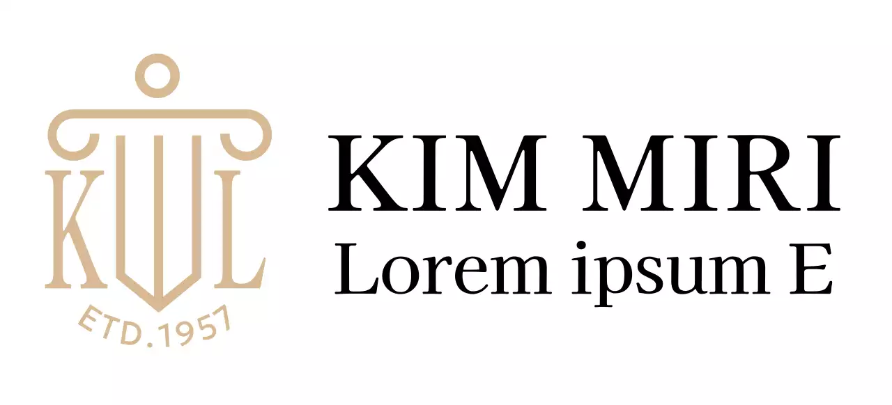 Un cabinet d'avocats qui a de la classe avec un logo illustré en or