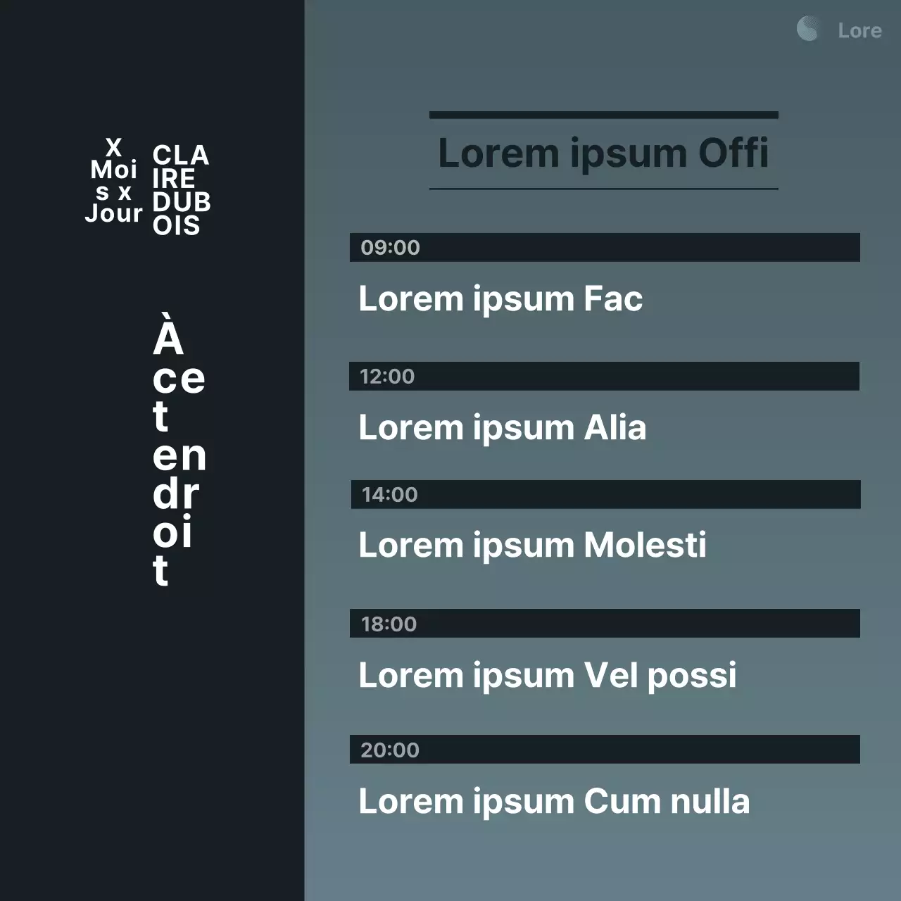 Une simple publicité de campagne électorale en bleu marine et blanc