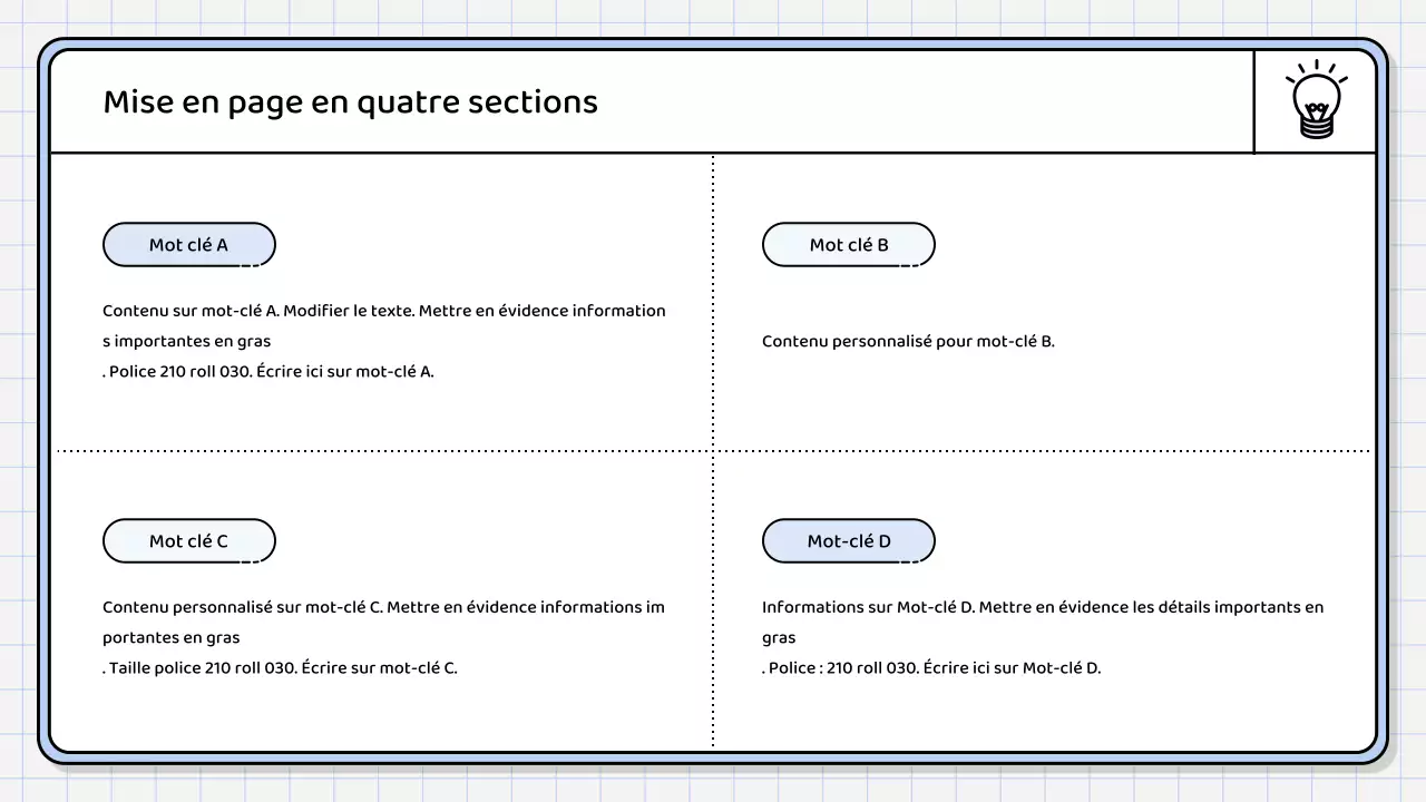 Un rapport de synthèse simple, de couleur bleu clair