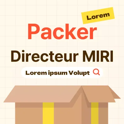 Annonce simple d'emballage et de déménagement en beige et orange