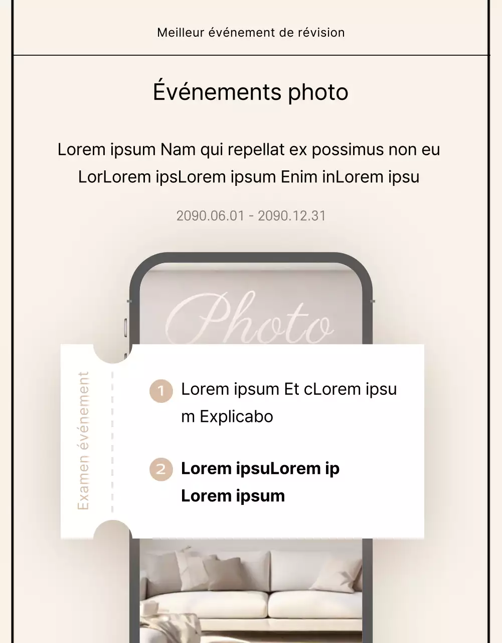 Style basique en noir et beige Déclaration de la marque Commerce